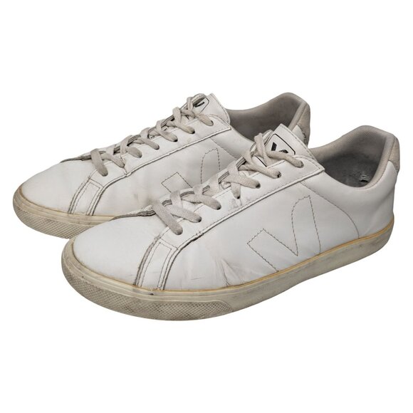 Veja Esplar Sneakers Womens White Leather Lace Up Shoes Size 9 - Picture 8 of 12